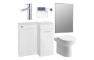 Benito 900mm Furniture & BTW WC Pack - White Gloss (RH)