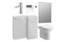 Benito 900mm Furniture & BTW WC Pack - Grey Gloss (RH)
