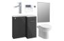 Benito 900mm Furniture & BTW WC Pack - Anthracite Gloss (RH)