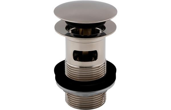 Slotted Push Button Waste - Stainless Steel