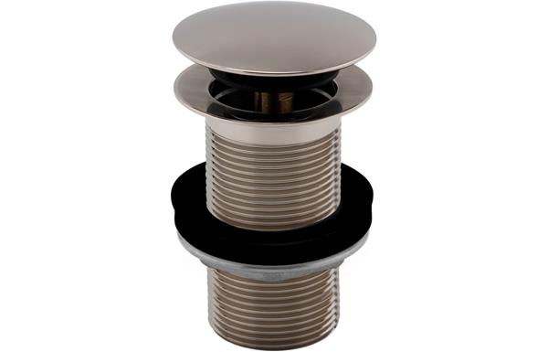 Unslotted Push Button Waste - Stainless Steel