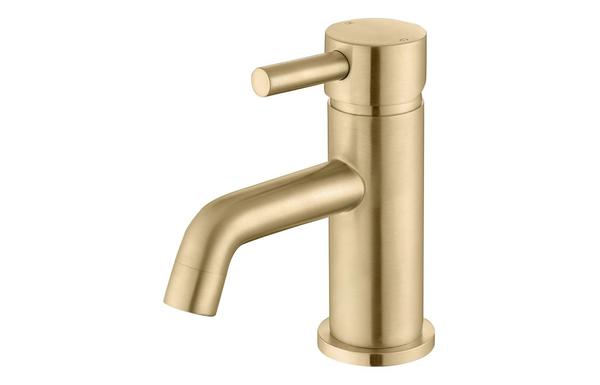 Pontias Cloakroom Basin Mixer & Waste - Brushed Brass