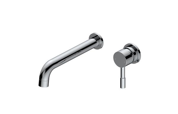 Pontias 220mm Wall Mounted Basin Mixer - Chrome