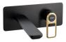 Abode Levarto Wall Mounted Basin / Bath Mixer - Matt Black & Brass