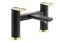 Abode Levarto Deck Mounted Bath Filler - Matt Black & Brass