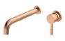 Pontias 220mm Wall Mounted Basin Mixer - Brushed Bronze