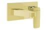 VitrA Root Square Wall Mounted Basin Mixer - Soft Gold