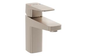 VitrA Root Square Compact Basin Mixer - Brushed Nickel