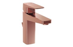 VitrA Root Square Basin Mixer w/Waste Lever - Soft Copper
