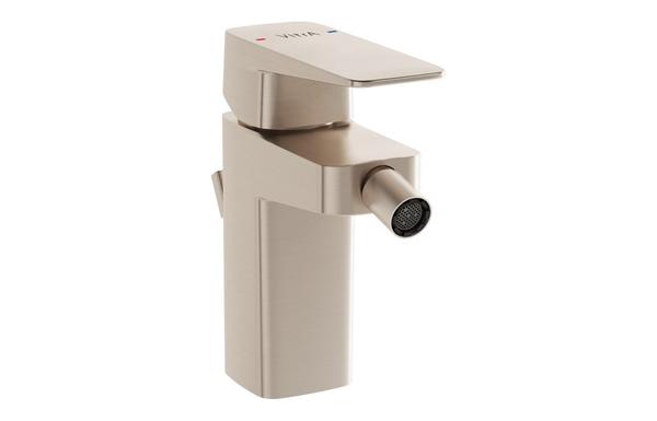 VitrA Root Square Bidet Mixer - Brushed Nickel