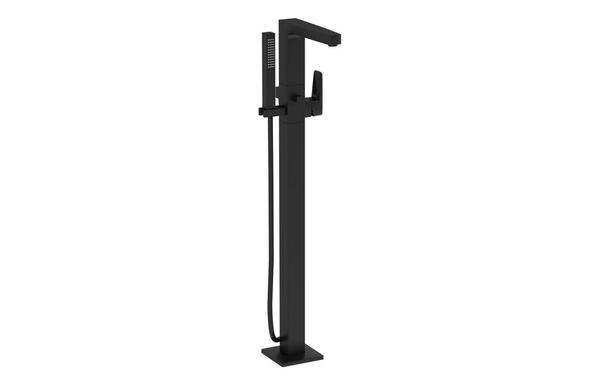 VitrA Root Square Floor Standing Bath/Shower Mixer - Matt Black
