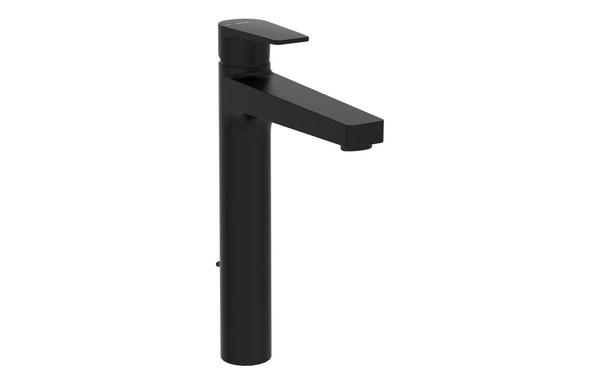 VitrA Flow Square Tall Basin Mixer w/Waste Lever - Matt Black