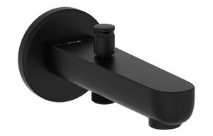 VitrA Root Round Wall Mounted Monohole Bath/Shower Mixer - Matt Black