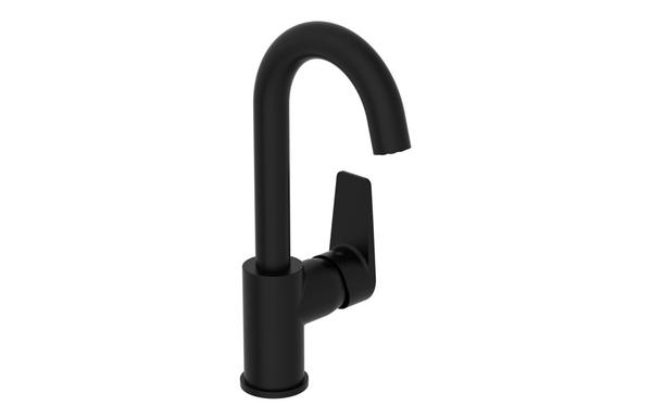 VitrA Flow Square Swivel Basin Mixer - Matt Black
