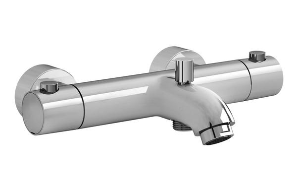 VitrA Aquaheat Wall Mounted Thermostatic Bath/Shower Mixer - Chrome
