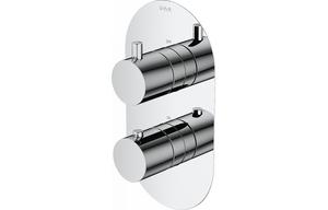 VitrA Aquaheat Round Thermostatic 2-Way Shower Mixer - Chrome