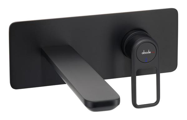 Abode Levarto Wall Mounted Basin/Bath Mixer - Matt Black