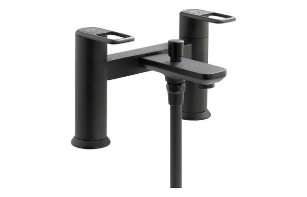 Abode Levarto Deck Mounted Bath Shower Mixer - Matt Black