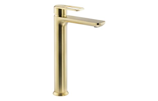 Abode Levarto Tall Basin Mixer - Brushed Brass