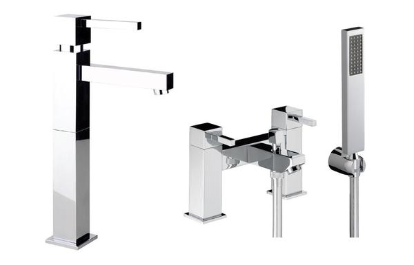 Abode Zeal Pack Offer 4 (Tall Basin Mixer & Bath/Shower Mixer) - Chrome
