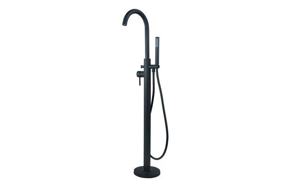 Pontias Floor Standing Bath/Shower Mixer - Matt Black