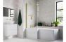 Navarie L Shape 1700x850x560mm 0TH Shower Bath Pack (RH) - Brushed Brass