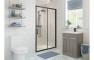 Iconic 1400mm Sliding Door - Matt Black