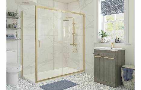 Iconic 800mm Side Panel - Brushed Brass