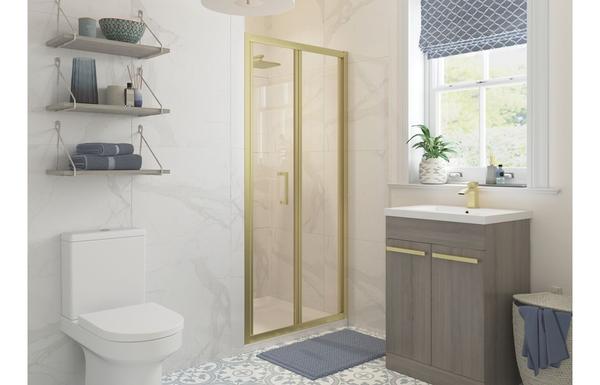 Iconic 800mm Bi-fold Door - Brushed Brass