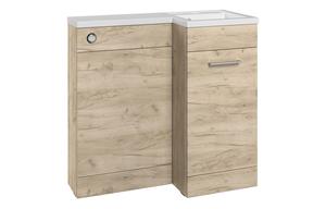 Benito 900mm F/S L-Shape Pack & Basin (RH) - Oak