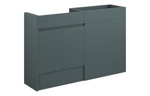 Clarence 1236mm Standard Basin & WC Unit Pack - Matt Green Camo (Oak Cab)