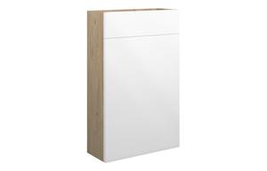 Clarence 500mm Slim WC Unit - White Gloss (Oak Cab)