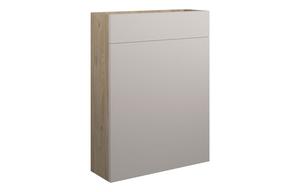 Clarence 600mm Slim WC Unit - Matt Dove Grey (Oak Cab)