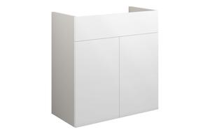 Eden 600mm Standard Basin Unit - White Gloss (Grey Cab)