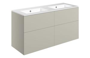 Morino 1210mm Wall Hung 4 Drawer Basin Unit & 0TH Basin - Matt Latte