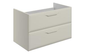 Stafford 795mm Wall Hung 2 Drawer Basin Unit (No Top) - Matt Latte