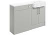 Venosia 1242mm Basin & WC Unit Pack (RH) - Light Grey Gloss