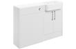 Venosia 1242mm Basin & WC Unit Pack (RH) - White Gloss