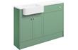 Valinso 1242mm Basin & WC Unit Pack (LH) - Matt Sage Green