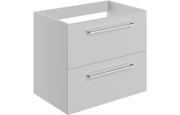 Sabanto 590mm Wall Hung 2 Drawer Basin Unit (No Top) - Grey Gloss