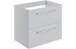 Sabanto 590mm Wall Hung 2 Drawer Basin Unit (No Top) - Grey Gloss