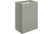 Morino 590mm Floor Standing 2 Door Basin Unit (No Top) - Matt Olive Green