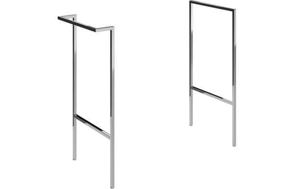 Morino Optional Frame with Integrated Towel Rail - Chrome