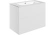 Morino 815mm Wall Hung 2 Drawer Basin Unit & Basin - Matt White