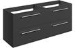 Sabanto 1180mm Wall Hung 2 Drawer Basin Unit Run (No Top) - Anthracite Gloss