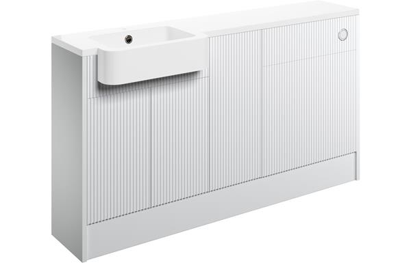 Texorto 1542mm Basin  WC & 1 Door Unit Pack (LH) - Matt White