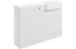 Butlas 1242mm Basin & WC Unit Pack (LH) - White Gloss