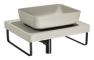 Abode Tableau/Cava Shelf & Tablet Basin Set - Pebble Grey w/Matt Black Finishes