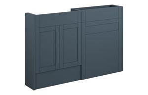 Abbi 1236mm Slim Basin & WC Unit Pack - Matt Arley Blue (Oak Cab)