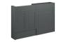 Abbi 1236mm Slim Basin & WC Unit Pack - Matt Graphite Grey (Grey Cab)